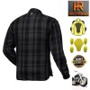 Men Motorbike Flannel Lumberjack Grey Shirts Jackets Reinforced with DuPont™ Kevlar® fiber
